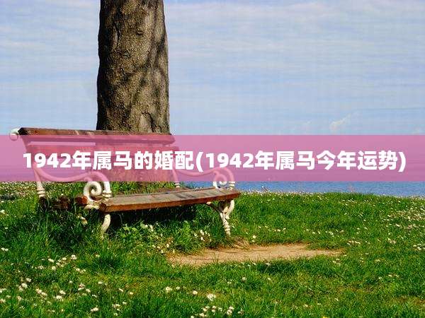 1942年属马的婚配(1942年属马今年运势)