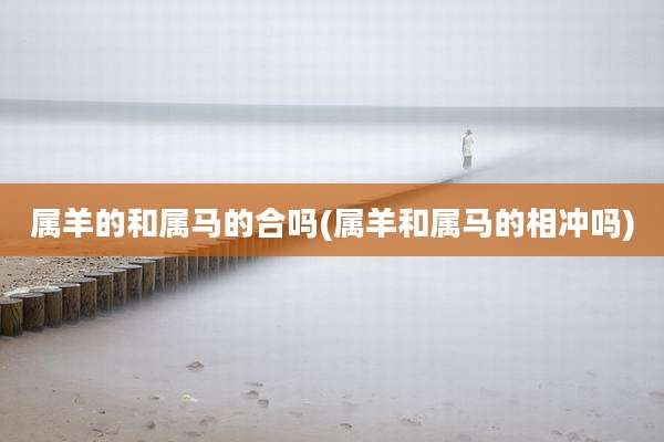 属羊的和属马的合吗(属羊和属马的相冲吗)