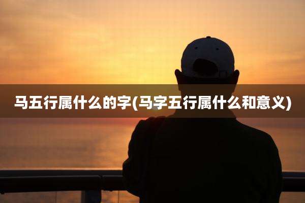 马五行属什么的字(马字五行属什么和意义)