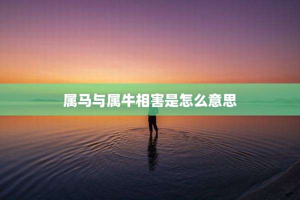 属马与属牛相害是怎么意思