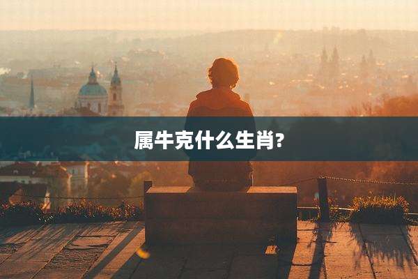 属牛克什么生肖?