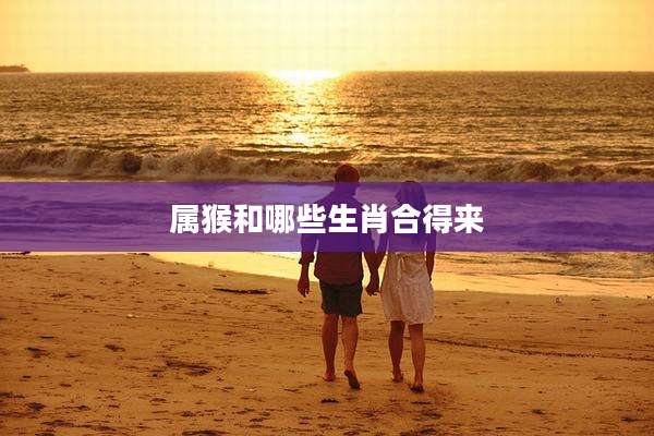 属猴和哪些生肖合得来