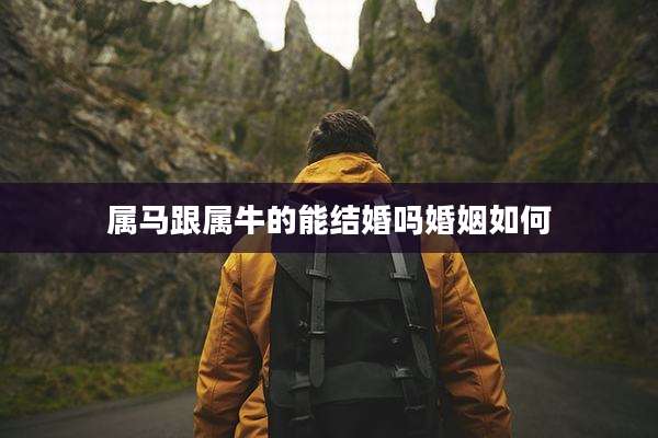 属马跟属牛的能结婚吗婚姻如何