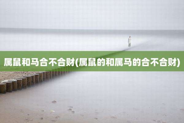属鼠和马合不合财(属鼠的和属马的合不合财)