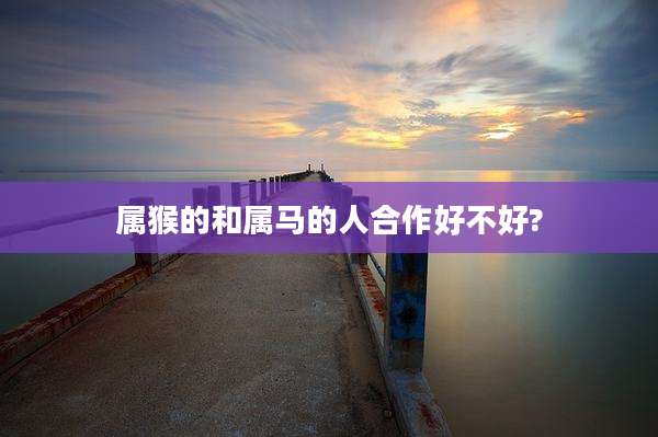 属猴的和属马的人合作好不好?