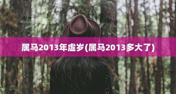 属马2013年虚岁(属马2013多大了)