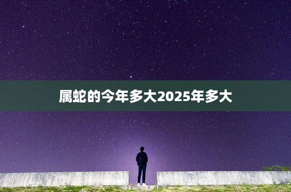 属蛇的今年多大2025年多大