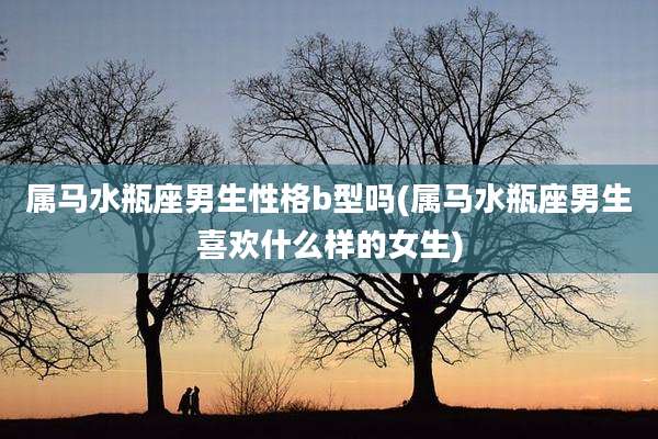 属马水瓶座男生性格b型吗(属马水瓶座男生喜欢什么样的女生)