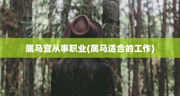 属马宜从事职业(属马适合的工作)