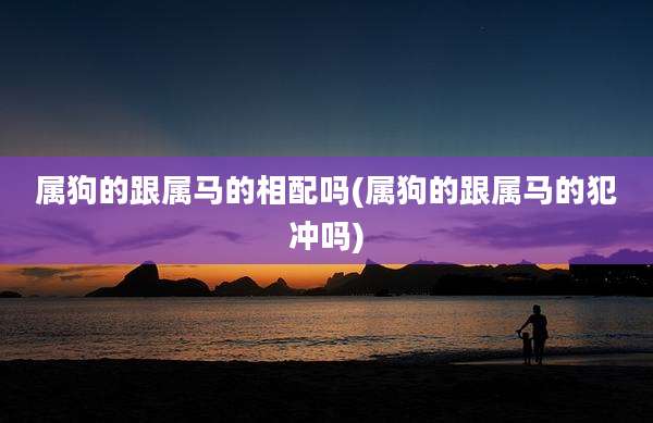属狗的跟属马的相配吗(属狗的跟属马的犯冲吗)