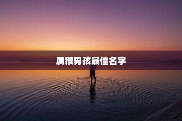 属猴男孩最佳名字