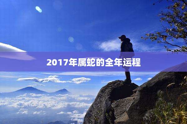 2017年属蛇的全年运程