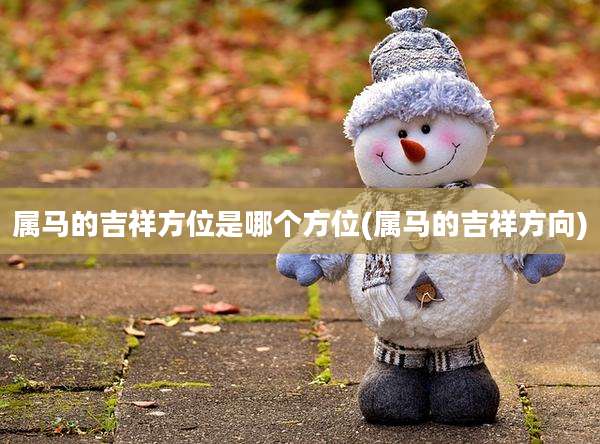 属马的吉祥方位是哪个方位(属马的吉祥方向)