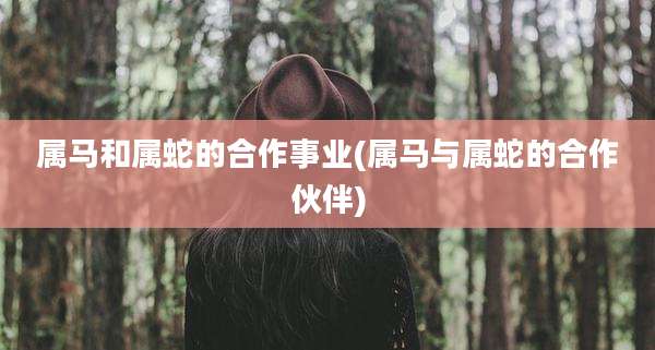 属马和属蛇的合作事业(属马与属蛇的合作伙伴)