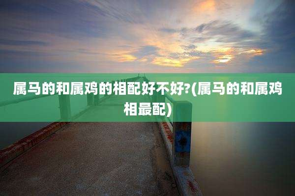 属马的和属鸡的相配好不好?(属马的和属鸡相最配)