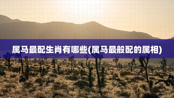 属马最配生肖有哪些(属马最般配的属相)