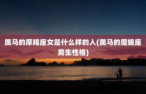 属马的摩羯座女是什么样的人(属马的魔蝎座男生性格)
