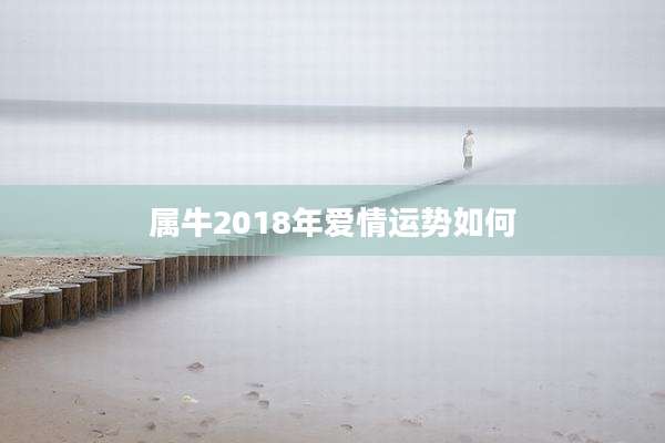 属牛2018年爱情运势如何