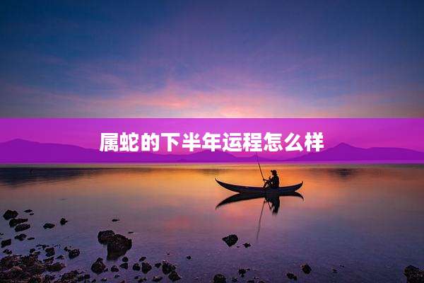 属蛇的下半年运程怎么样