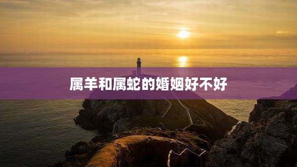 属羊和属蛇的婚姻好不好