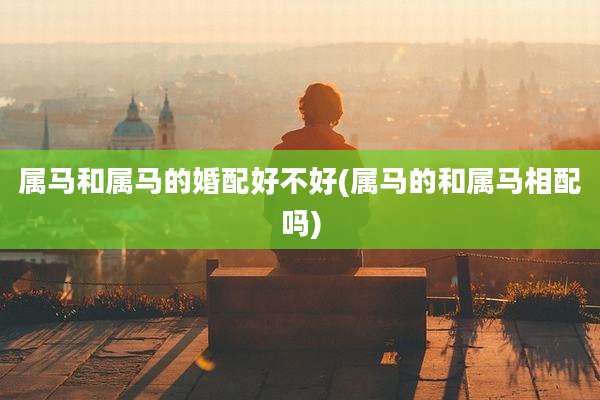 属马和属马的婚配好不好(属马的和属马相配吗)