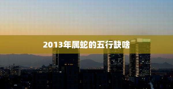 2013年属蛇的五行缺啥