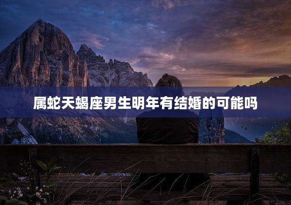属蛇天蝎座男生明年有结婚的可能吗