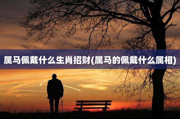 属马佩戴什么生肖招财(属马的佩戴什么属相)