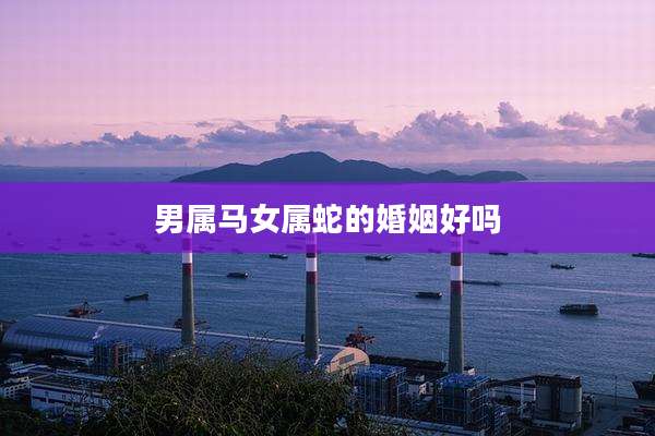 男属马女属蛇的婚姻好吗
