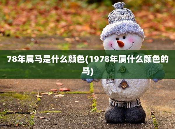 78年属马是什么颜色(1978年属什么颜色的马)