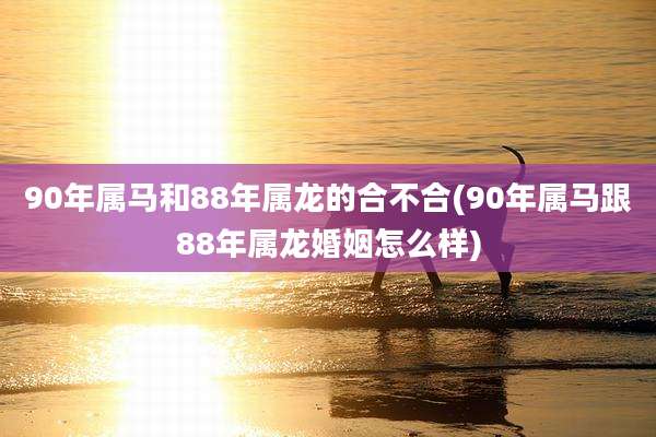 90年属马和88年属龙的合不合(90年属马跟88年属龙婚姻怎么样)
