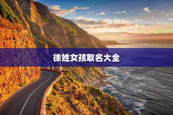 徐姓女孩取名大全