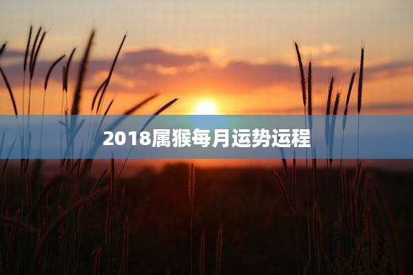 2018属猴每月运势运程