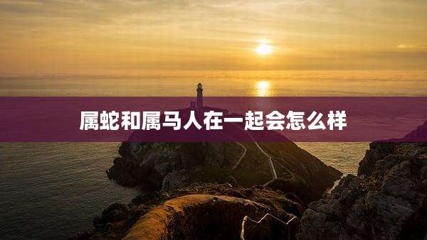 属蛇和属马人在一起会怎么样