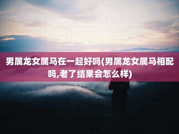 男属龙女属马在一起好吗(男属龙女属马相配吗,老了结果会怎么样)