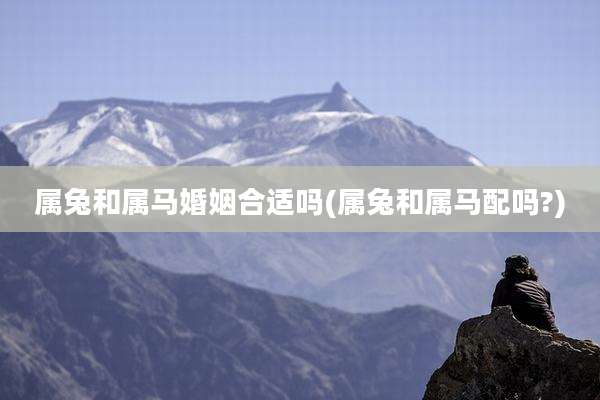 属兔和属马婚姻合适吗(属兔和属马配吗?)