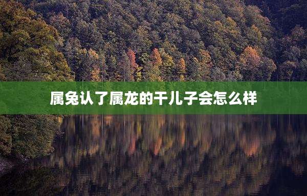 属兔认了属龙的干儿子会怎么样