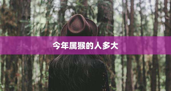 今年属猴的人多大