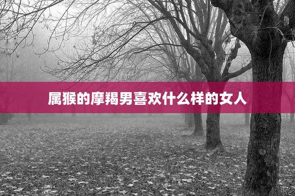 属猴的摩羯男喜欢什么样的女人