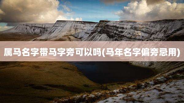 属马名字带马字旁可以吗(马年名字偏旁忌用)