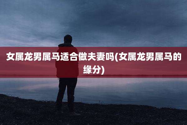 女属龙男属马适合做夫妻吗(女属龙男属马的缘分)