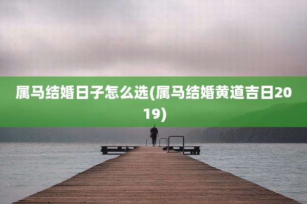 属马结婚日子怎么选(属马结婚黄道吉日2019)