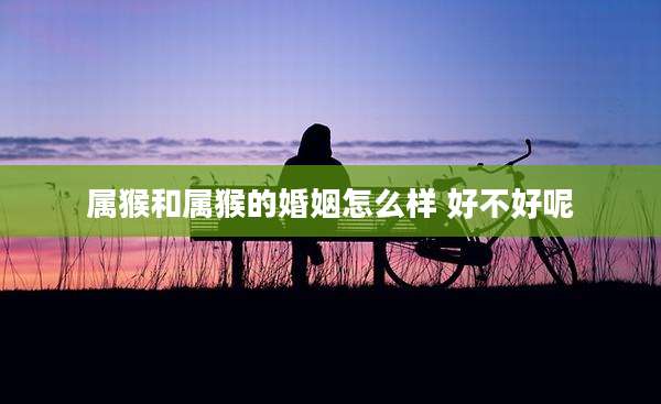 属猴和属猴的婚姻怎么样 好不好呢