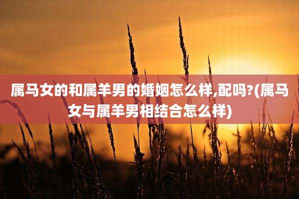 属马女的和属羊男的婚姻怎么样,配吗?(属马女与属羊男相结合怎么样)