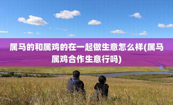 属马的和属鸡的在一起做生意怎么样(属马属鸡合作生意行吗)
