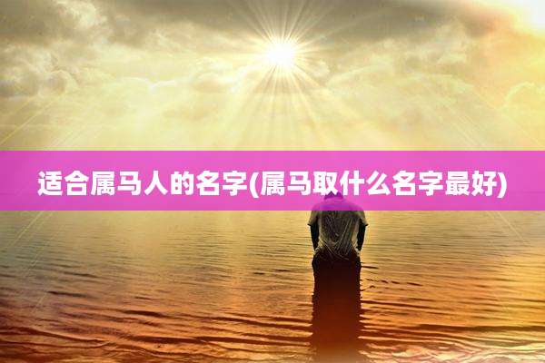 适合属马人的名字(属马取什么名字最好)
