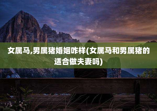 女属马,男属猪婚姻咋样(女属马和男属猪的适合做夫妻吗)