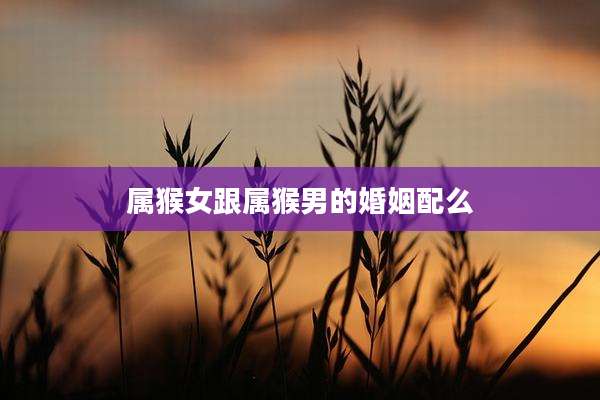 属猴女跟属猴男的婚姻配么