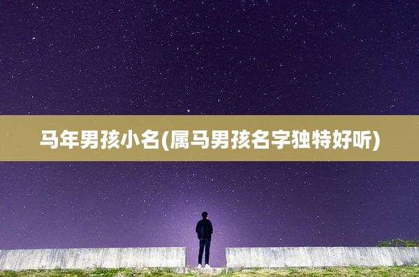 马年男孩小名(属马男孩名字独特好听)