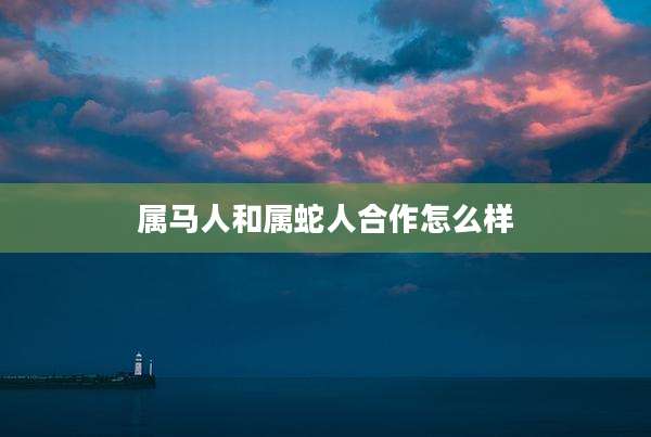 属马人和属蛇人合作怎么样